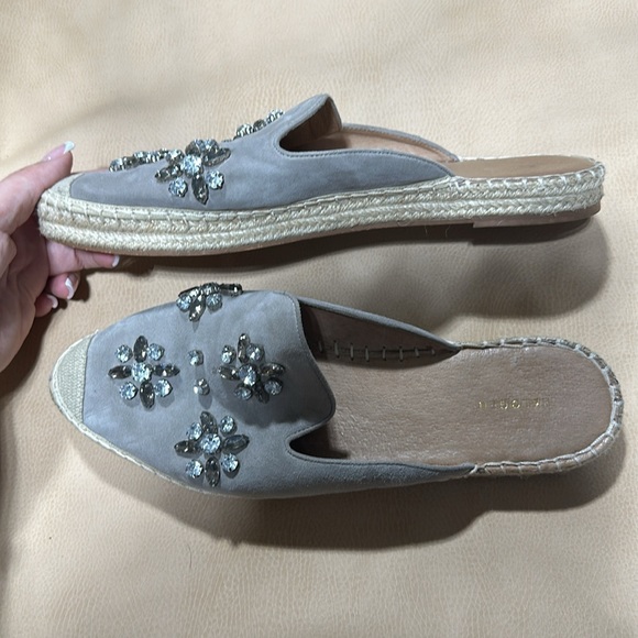 Halogen Espadrille Suede Crystal Embellished Mule - Picture 5 of 6